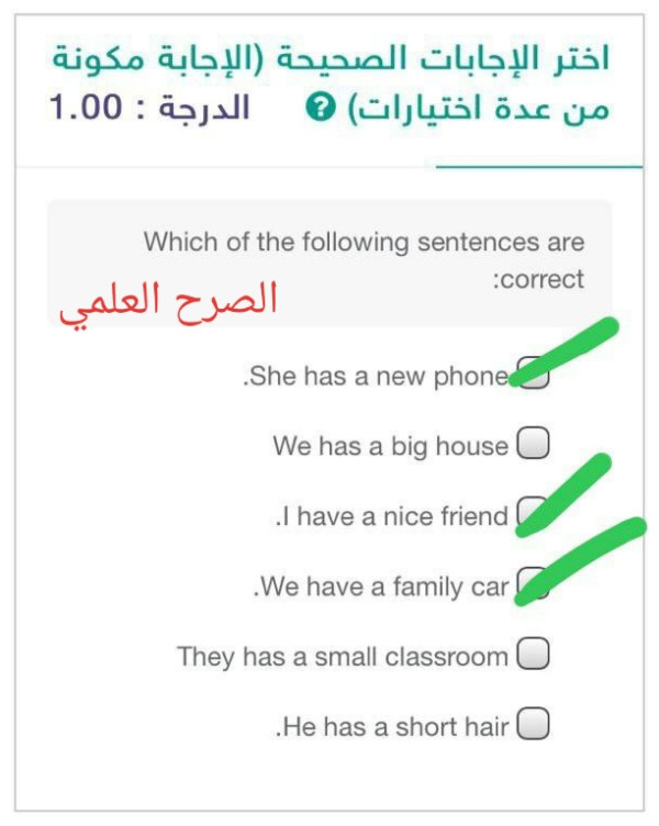 Which of the following sentences are correct