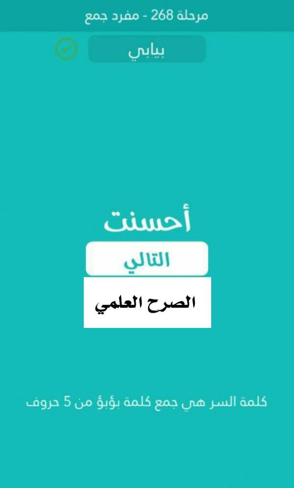 كلمة السر مفرد وجمع مرحلة 268